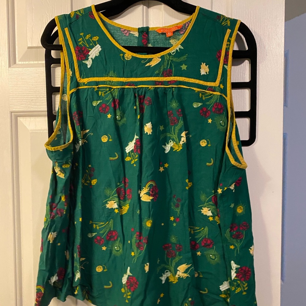 ModCloth Wizard of Oz blouse emerald green flying monkeys